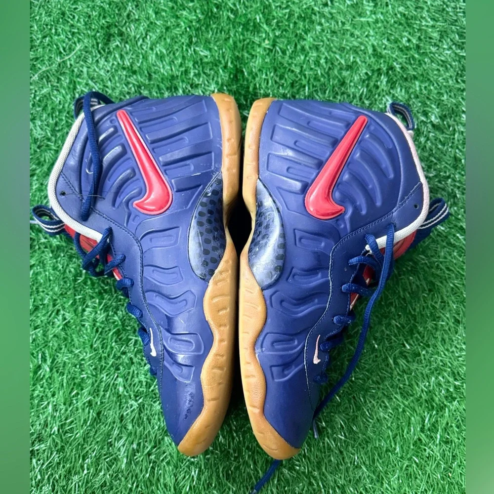 Nike Air Foamposite Pro Blue Void University Red‎ (GS) Size 6.5Y